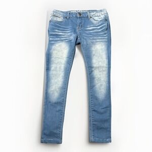 VIP Jeans Woman's Size 5/6 Skinny Stretch Mid Rise Medium Wash Blue Denim 30x25‎